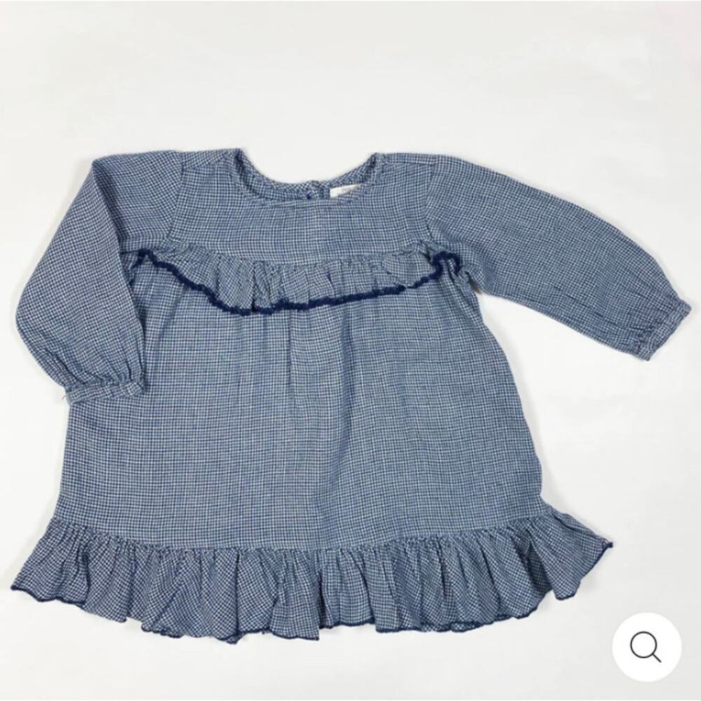 Zara Navy Houndstooth Ruffle Dress 18-24 months